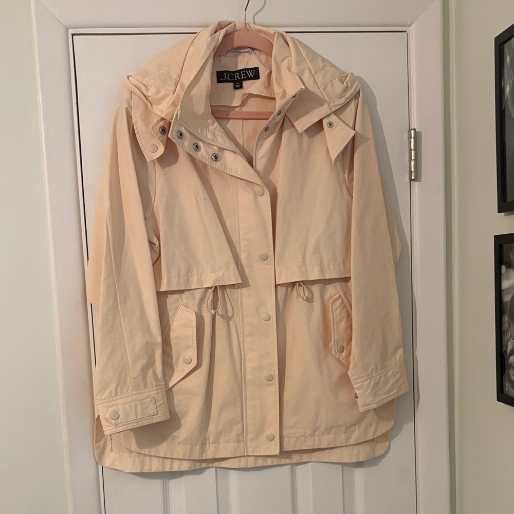 J. Crew Women's peach colored rain jacket